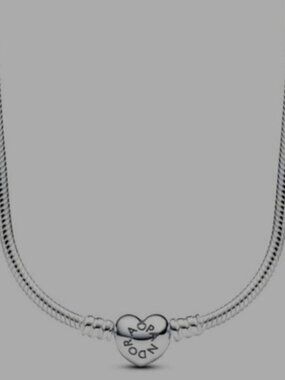 Pandora Moments Heart Clasp Snake Chain Necklace
